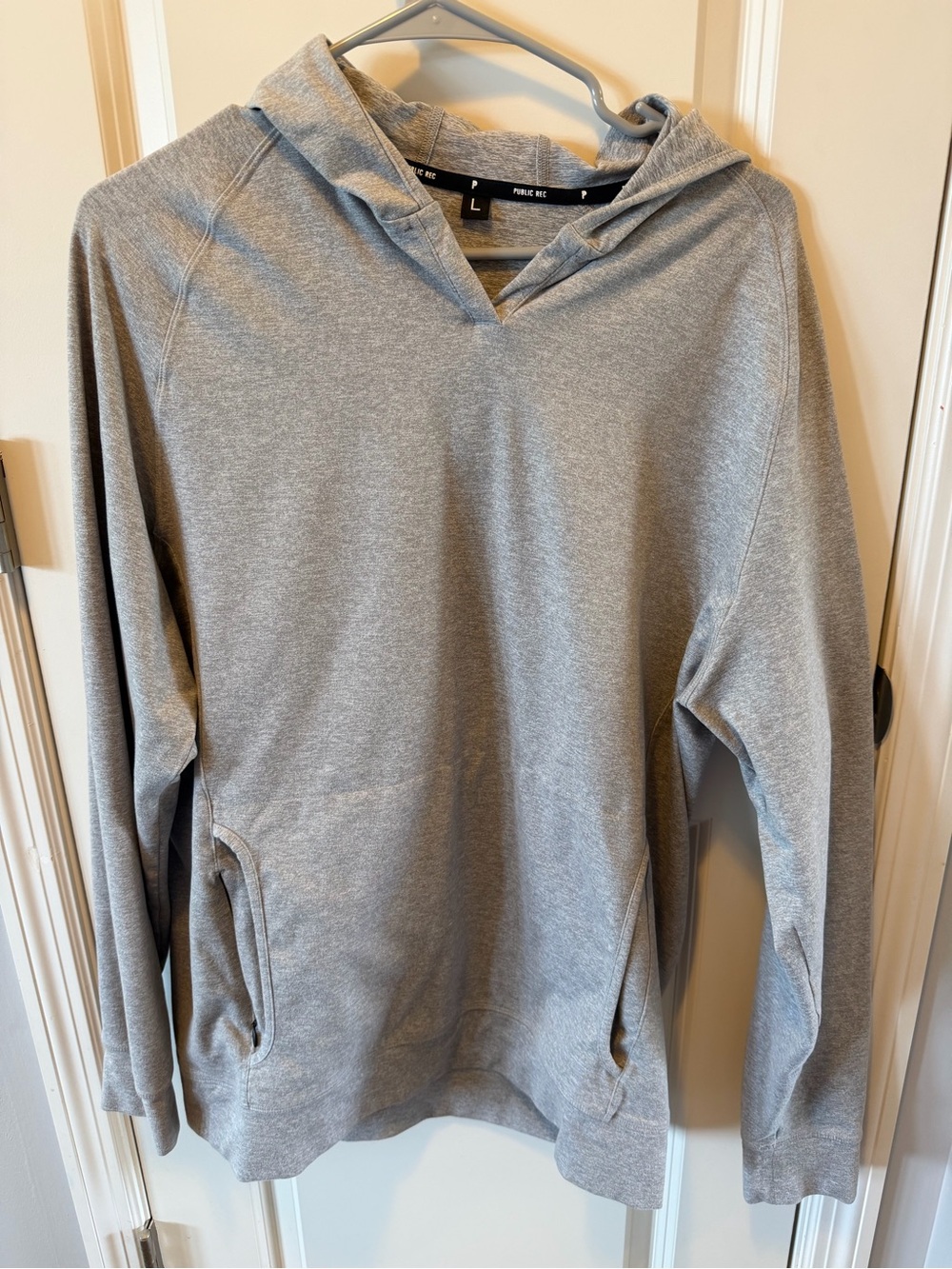 Men's Light Gray Pullover Hoodie - Public Rec